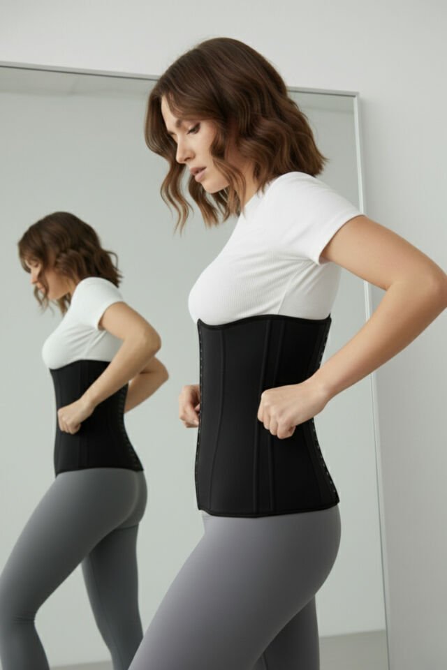 Askısız Çelik Balenli Latex Bel Destekleyici Sıkılaştırıcı Doğum Sonrası Lateks Korse