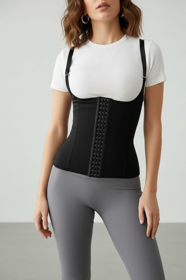 Çelik Balenli Latex Bel Destekleyici Sıkılaştırıcı Doğum Sonrası Lateks Korse-Lohusa Korse