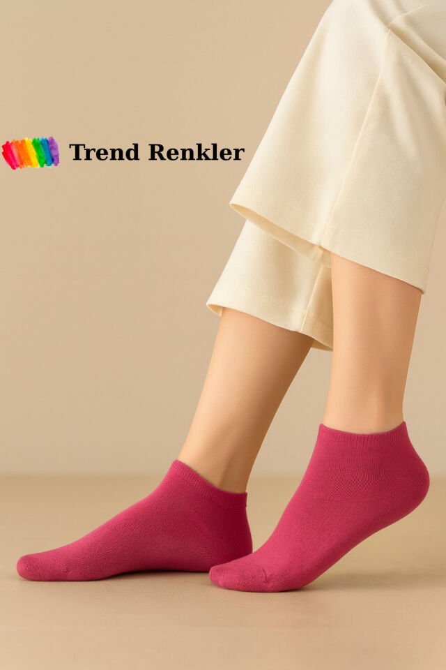 6 Çift Pamuklu Kadın Çorap Pastel Renkli - Bilek Çorap