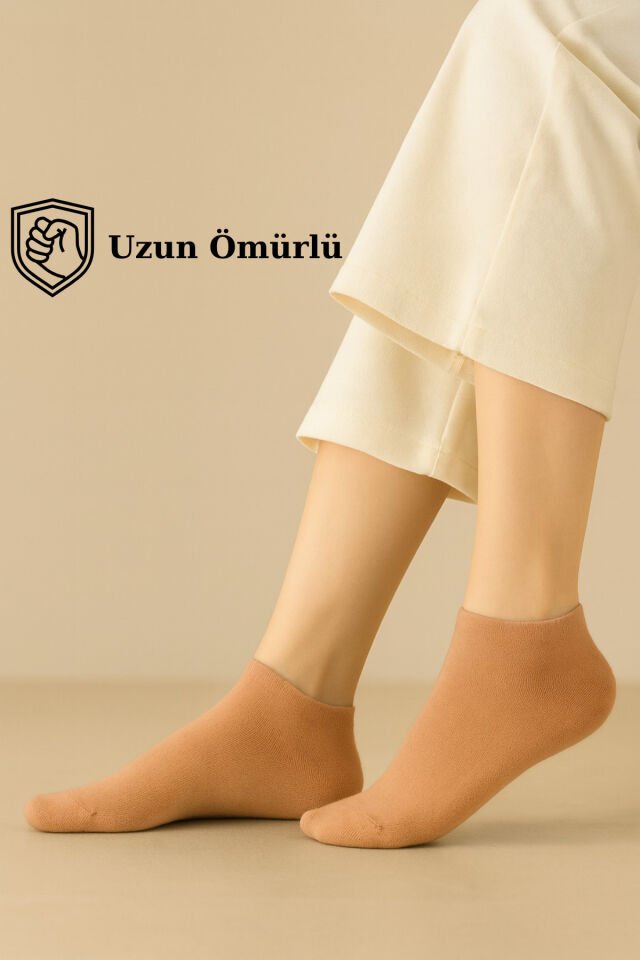 6 Çift Pamuklu Kadın Çorap Pastel Renkli - Bilek Çorap