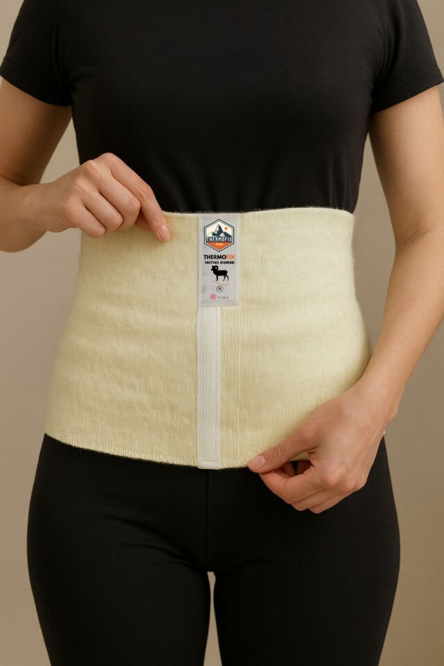 Unisex Cırtlı Bel Korsesi – Termal Isıtıcı, Lahusa korse , Günlük Kullanıma Uygun, deve tüyü