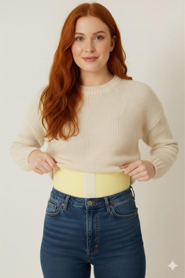 Unisex Cırtlı Bel Korsesi – Termal Isıtıcı, Lahusa korse , Günlük Kullanıma Uygun, deve tüyü