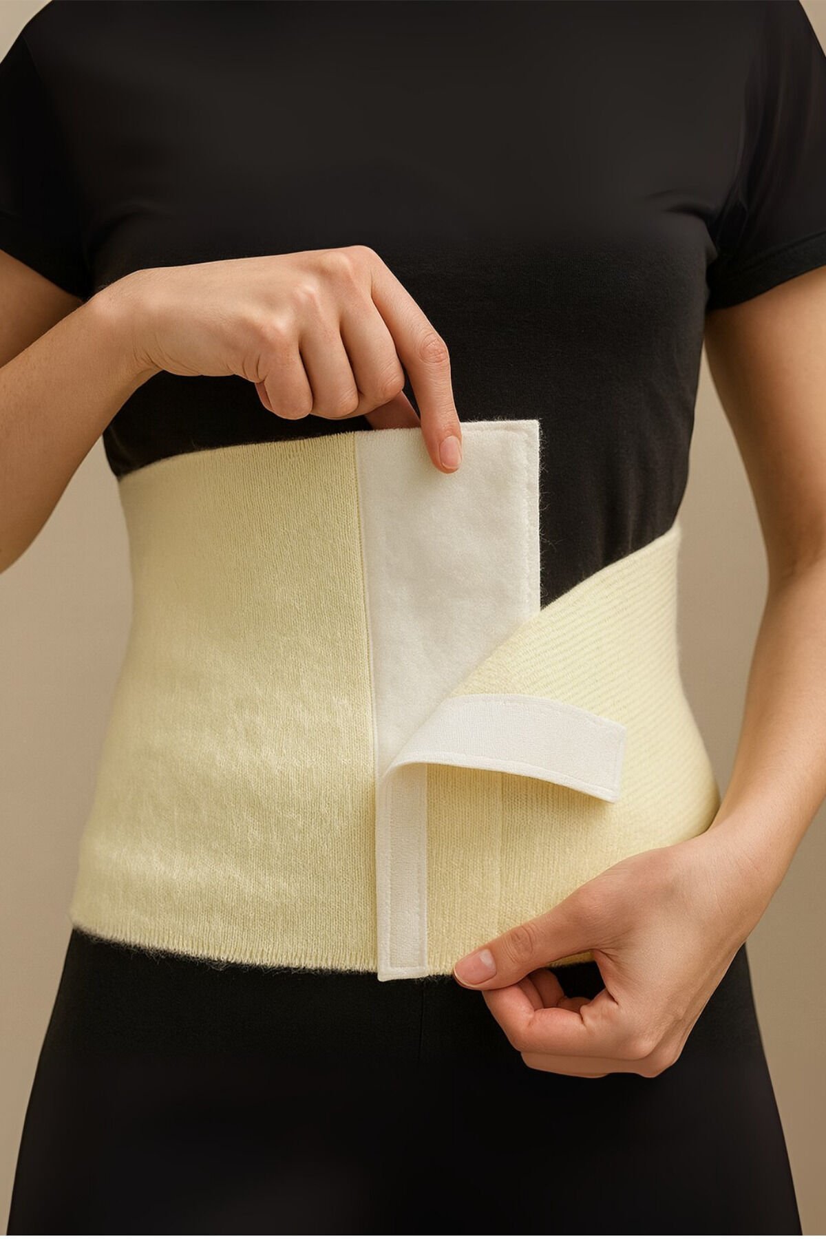 Unisex Cırtlı Bel Korsesi – Termal Isıtıcı, Lahusa korse , Günlük Kullanıma Uygun, deve tüyü