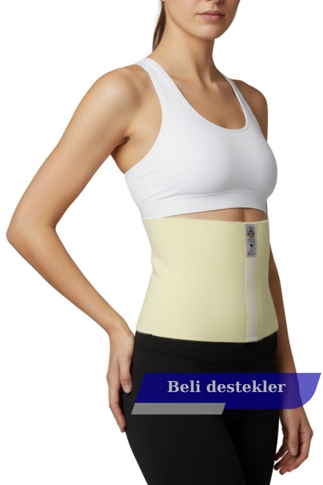 Bel Korsesi-Toparlayıcı Korse-Yün Korse-Esnek Korse Giydirmeli Unisex Kışlık Termal Korse-Deve Tüyü