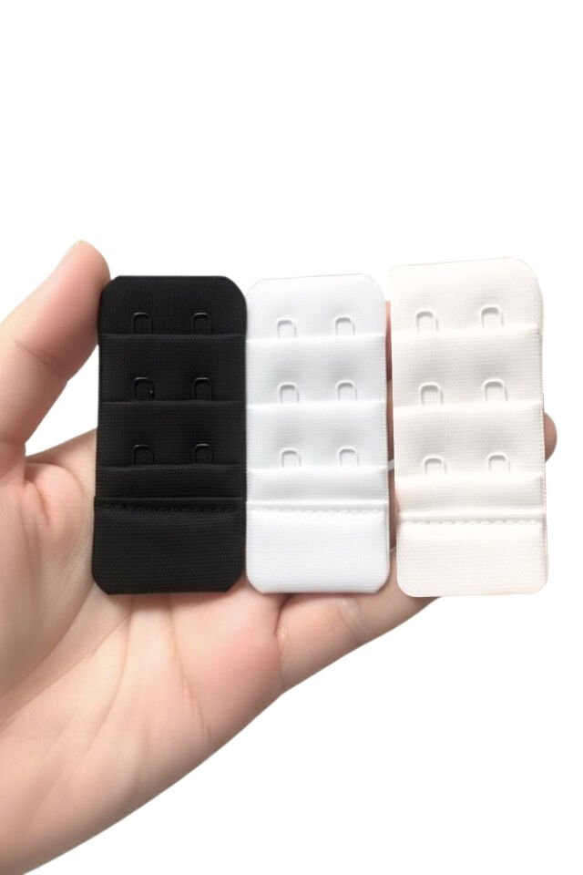 Kadın 3'lü Sütyen Askı Uzatma Aparatı | Esnek Ayarlanabilir Kopça, Çok Renkli