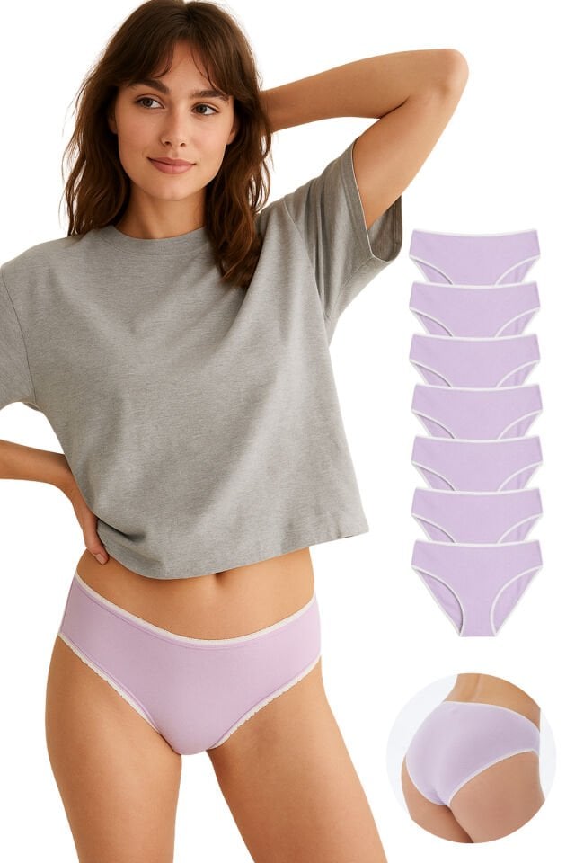 Kadın 7'li Bikini Külot Seti - %95 Pamuk %5 Elastan | Yumuşak & Esnek Iç Giyim