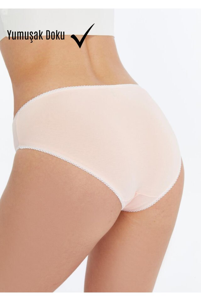 Kadın 7'li Bikini Külot Seti -Somon- %95 Pamuk %5 Elastan | Yumuşak & Esnek Iç Giyim-Yıpranmaz