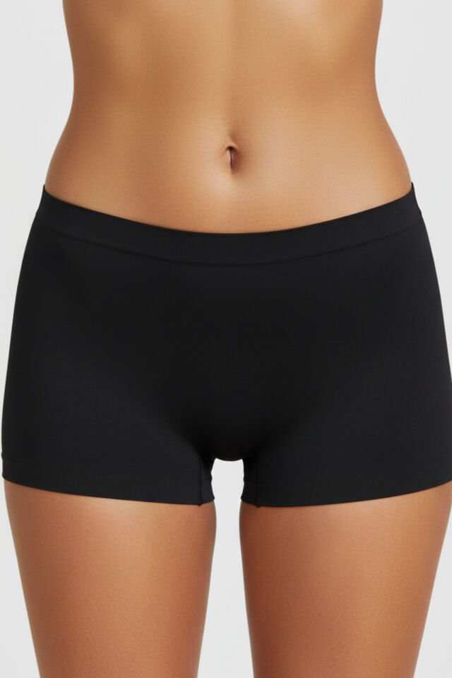 Kadın Toparlayıcı İz Yapmayan Boxer 4’lü Paket – Siyah, Beyaz, Ten, Gülkurusu L/XL - Siyah