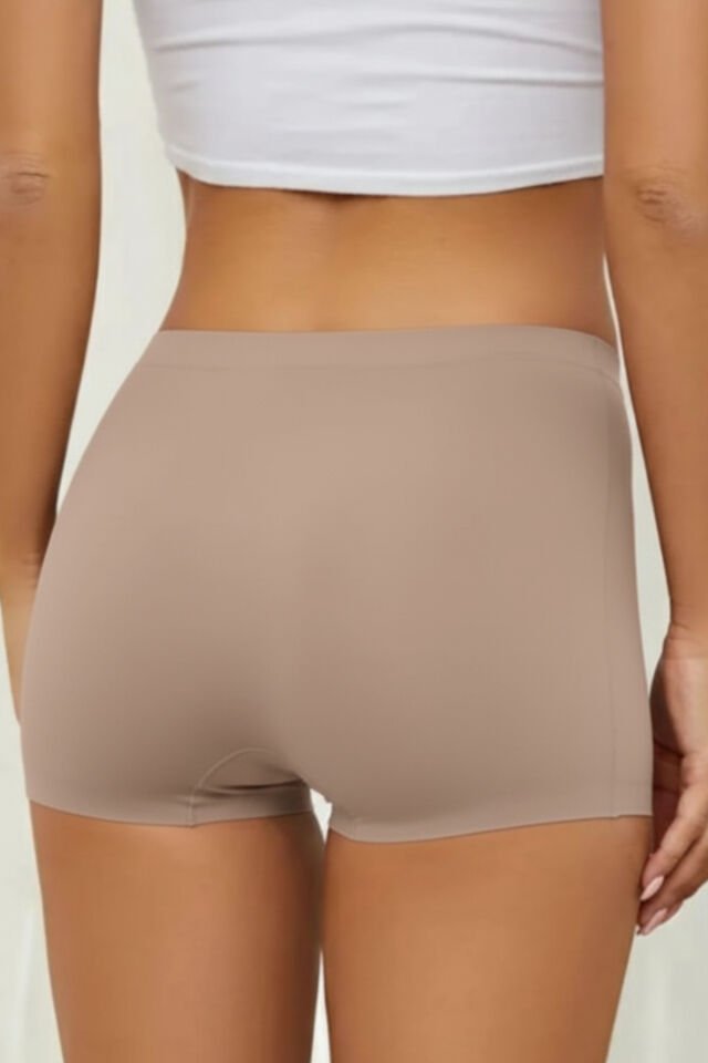 Kadın Toparlayıcı İz Yapmayan Boxer 4’lü Paket – Siyah, Beyaz, Ten, Gülkurusu L/XL - Gül Kurusu