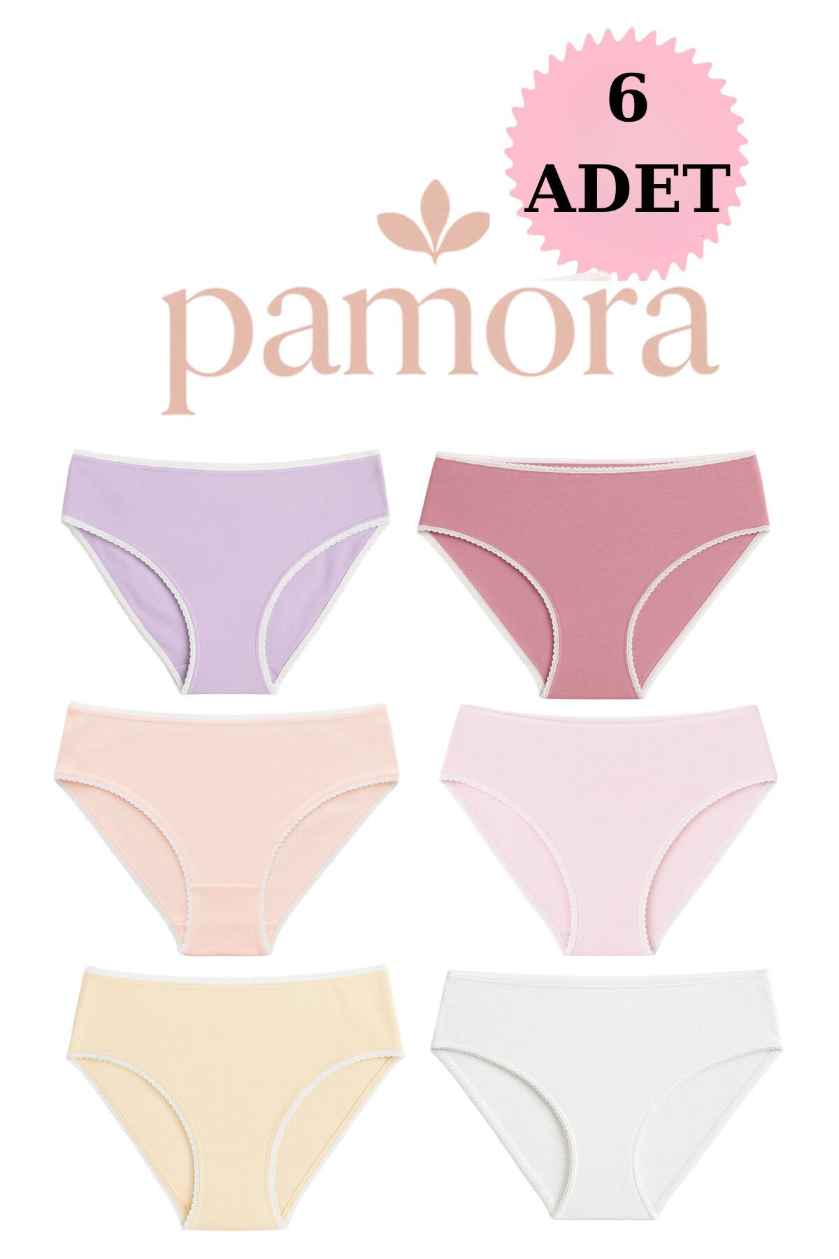 6’lı Kadın Pamuklu Her Yöne Esnek Bikini Külot Seti – Nefes Alan Rahat Kumaş L - Her Renk1