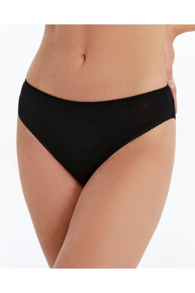 Bikini Külot 14'lü Avantajlı Paket | Pamuklu, Esnek, Belden Yırtılma Yapmaz XL - Siyah