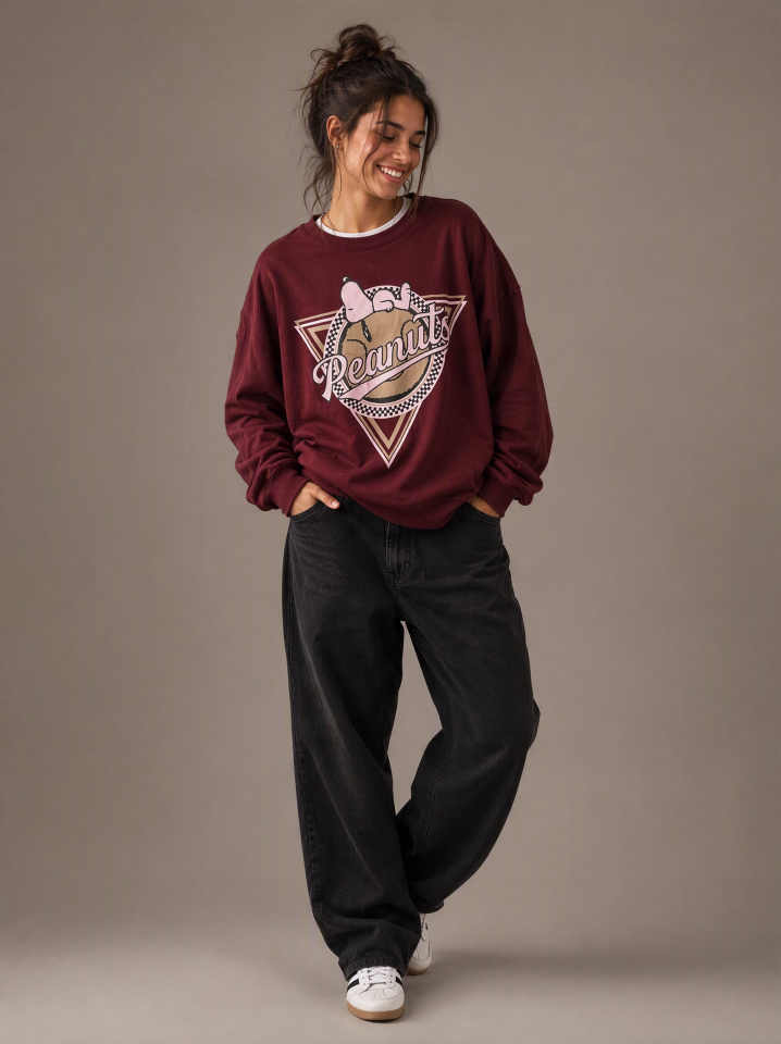Peanuts Baskı Sweat
